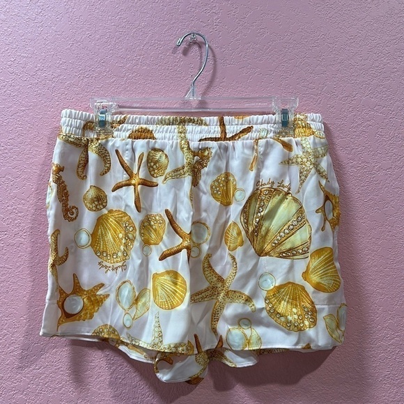 SHADY LADY Women’s Pink Sea Shells 2pc Pajamas Set Size M NWT - Picture 2 of 6